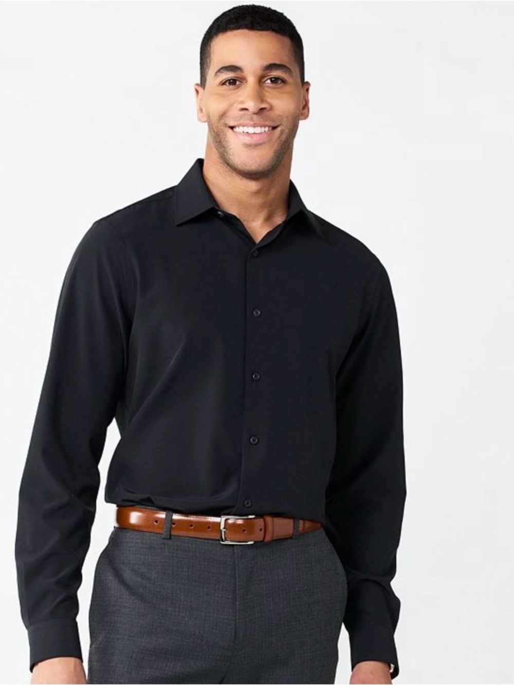 Apt. 9 Men’s Black Long-Sleeve Dress Shirt